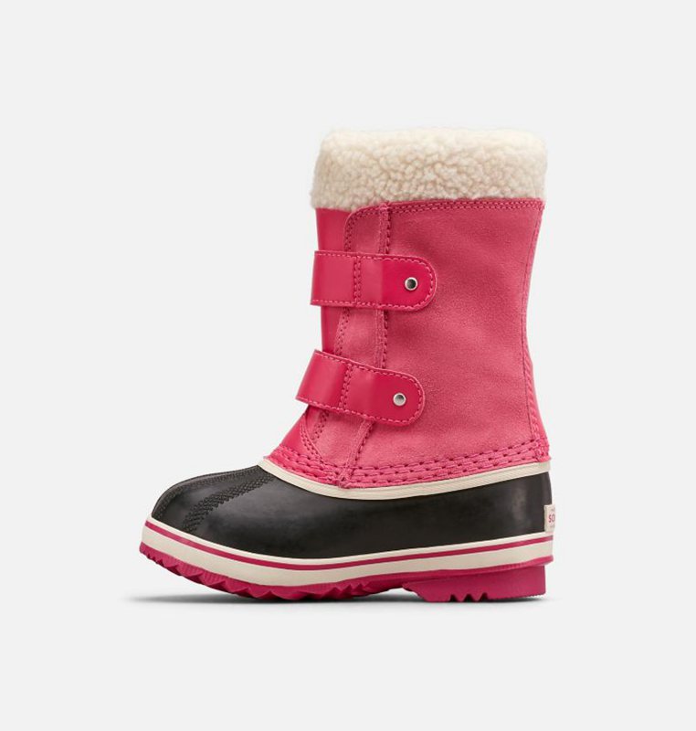 Kids Snow Boots Pink/Black - Sorel Childrens 1964 Pac™ Strap - 346985-UBP